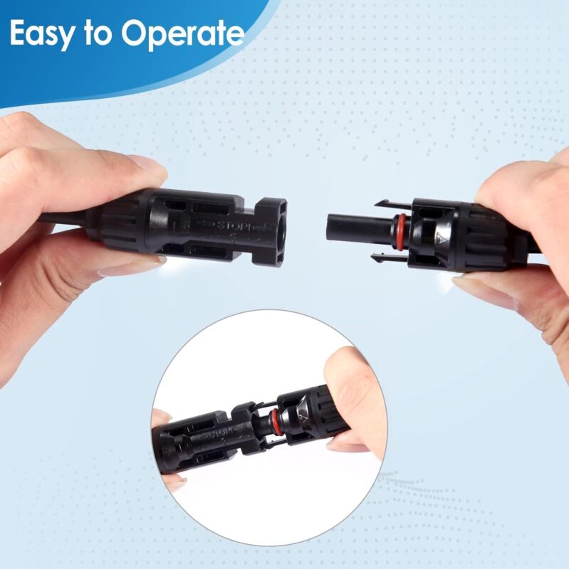 Solar Panel Connector to DC 8mm Adapter 16AWG Extension Cable with DC