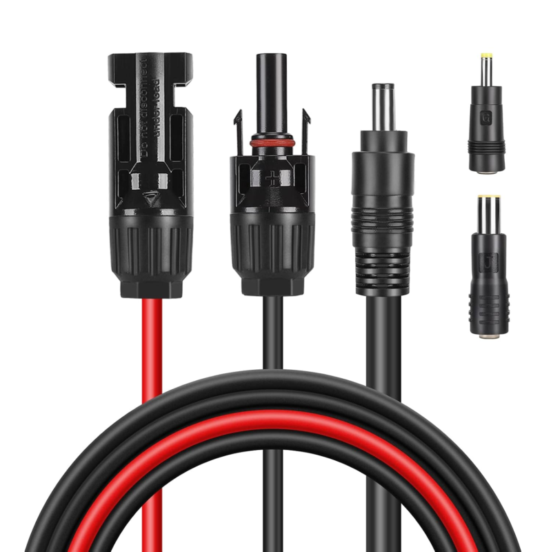 Solar Panel Connector to DC 8mm Adapter 16AWG Extension Cable with DC