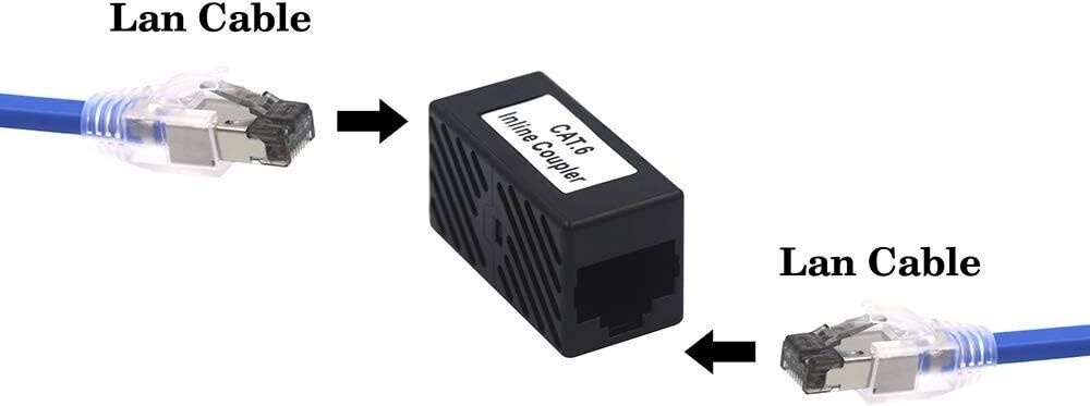 RJ45 Inline Coupler Cat6 Cat5e Ethernet Network Cable Extend Adapter Joiner