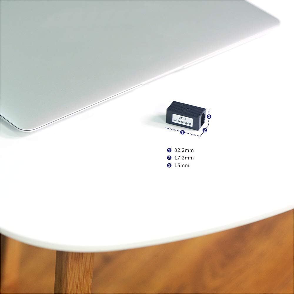 RJ45 Inline Coupler Cat6 Cat5e Ethernet Network Cable Extend Adapter Joiner