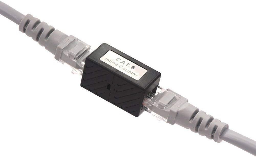 RJ45 Inline Coupler Cat6 Cat5e Ethernet Network Cable Extend Adapter Joiner