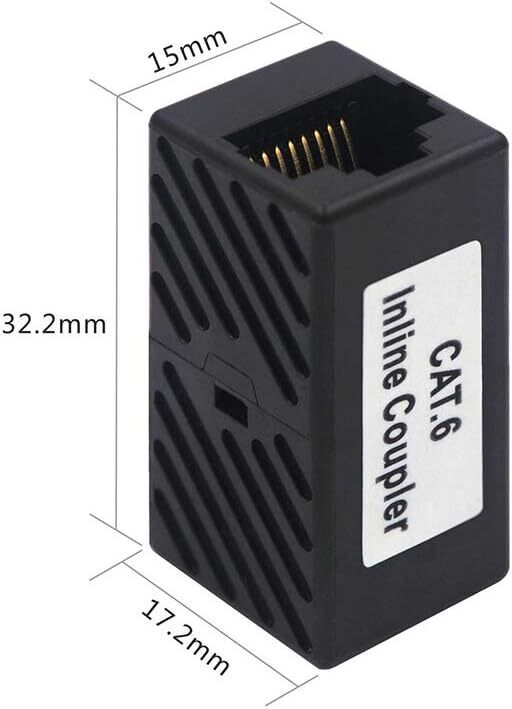 RJ45 Inline Coupler Cat6 Cat5e Ethernet Network Cable Extend Adapter Joiner