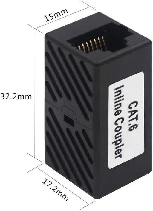 RJ45 Inline Coupler Cat6 Cat5e Ethernet Network Cable Extend Adapter Joiner Unbranded