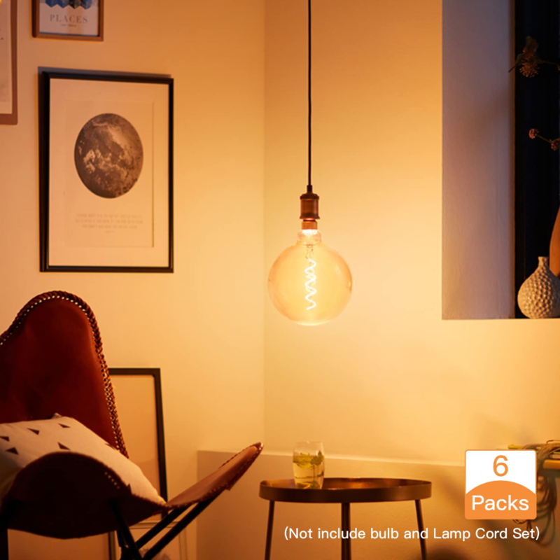 E27 Bulb Light Lamp Holder Socket Ceramic Rated 4A 250V Vintage Gloss Black