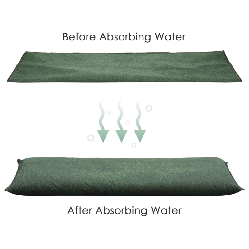Water Activated Flood Barrier Bags Sandless Sand Bags Flooding 25x120cm 2Pack