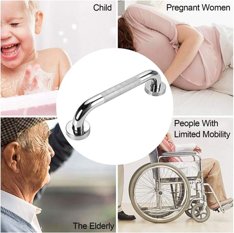 Bath Grab Bar Anti-Slip Grip Safety Handle Toilet Bathroom Handrail 20 ''/500MM