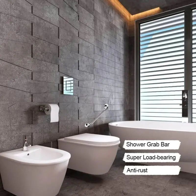 Bath Grab Bar Anti-Slip Grip Safety Handle Toilet Bathroom Handrail 20 ''/500MM Does not apply