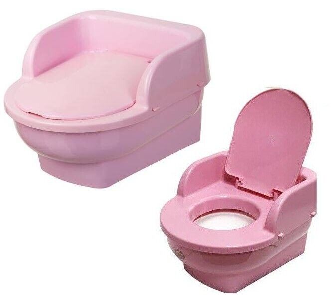 Baby Kids Plastic Potty Pot Toilet Seat Trainer Training Seat Throne Pink