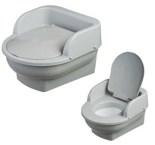 Baby Kids Plastic Potty Pot Toilet Seat Trainer Training Seat Throne Grey