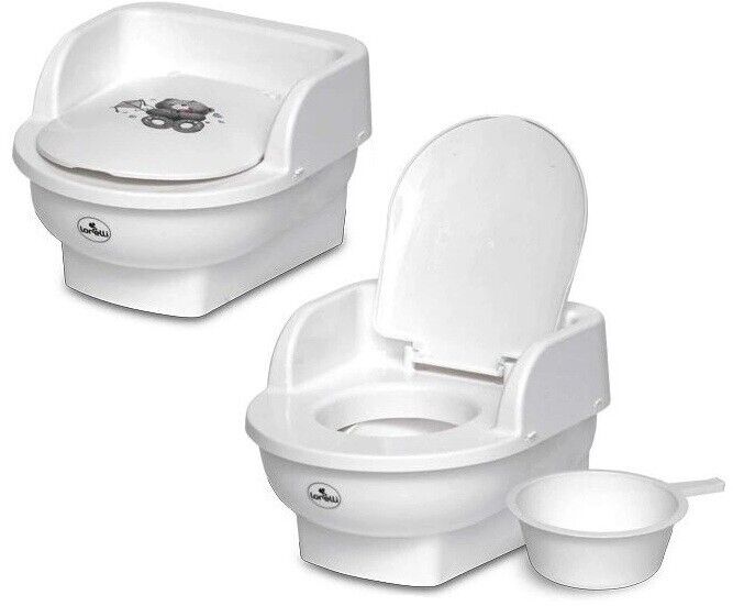 Baby Kids Plastic Potty Pot Toilet Seat Trainer Training Seat Throne White