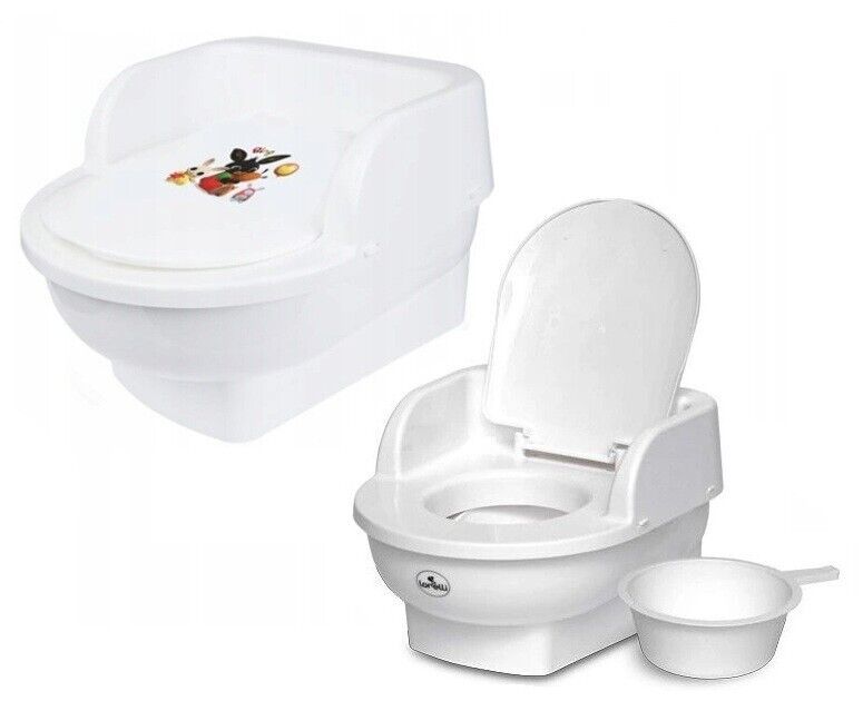 Baby Kids Plastic Potty Pot Toilet Seat Trainer Training Seat Throne White Bing