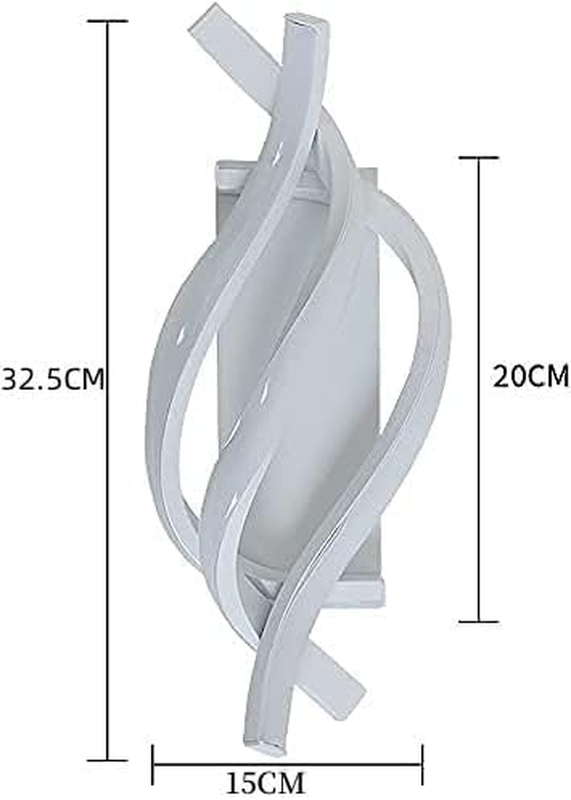 Modern LED Wall Light Indoor 22W Elegant Spiral Lamp Warm White 3000K