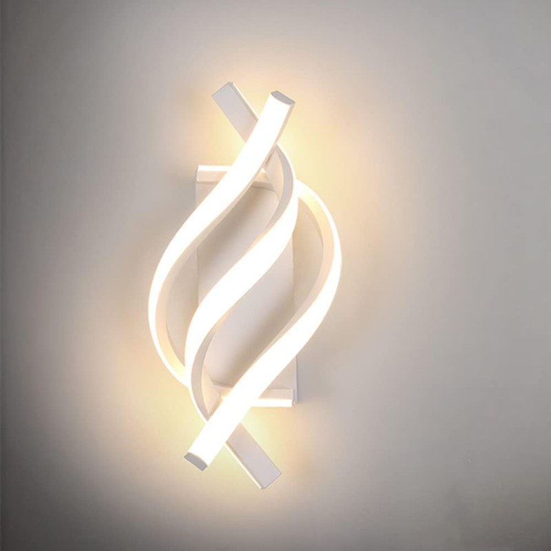 Modern LED Wall Light Indoor 22W Elegant Spiral Lamp Warm White 3000K