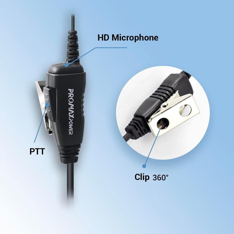 D-Shape Walkie Talkie Earpiece Mic Headset for Kenwood Baofeng UV-5R 777 888S