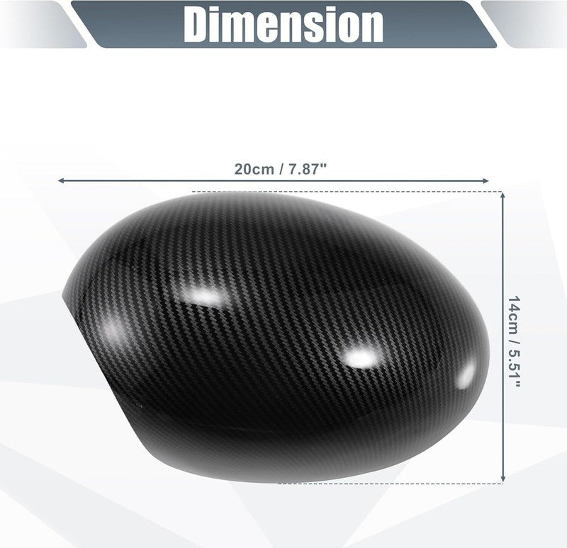 Carbon Fiber Mirror Cover Cap L/R fits Mini Cooper R55 R56 R57 R58 Manual Fold