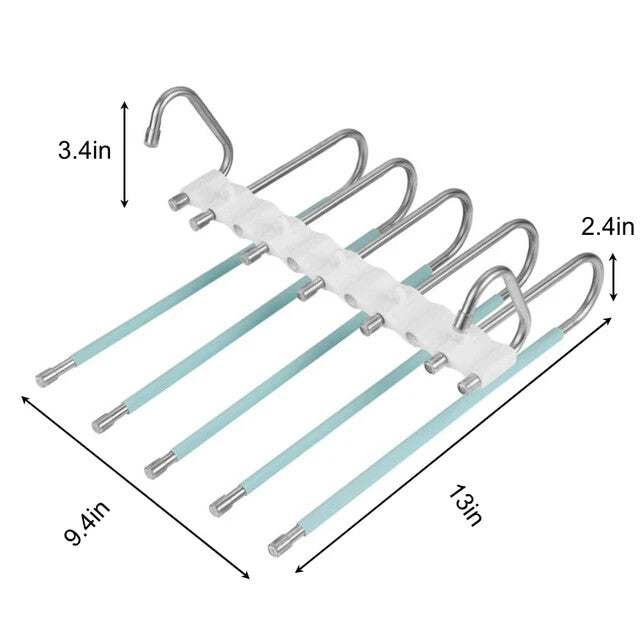 Space Saving Clothes Hangers Non-Slip Pants Rack for Jeans Towels Scarves