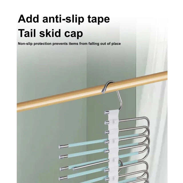 Space Saving Clothes Hangers Non-Slip Pants Rack for Jeans Towels Scarves