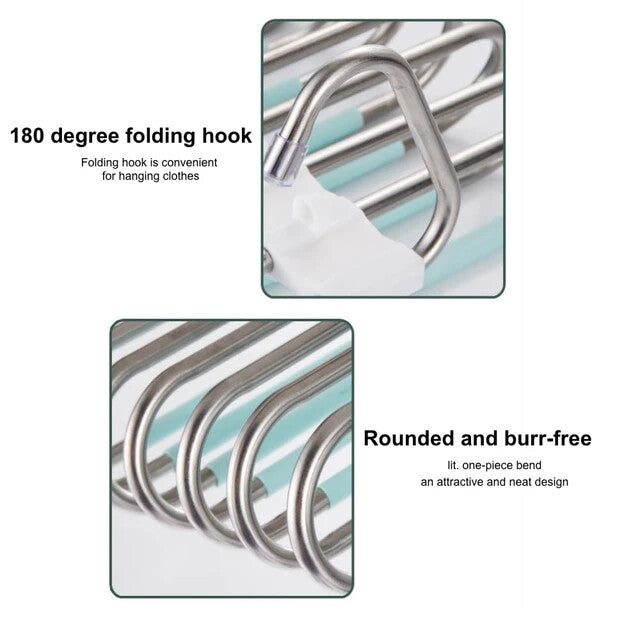 Space Saving Clothes Hangers Non-Slip Pants Rack for Jeans Towels Scarves