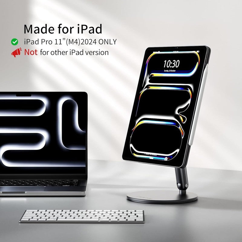 360 Rotating Magnetic Stand fits iPad Pro 11'' M4 2024 Foldable Desk Holder