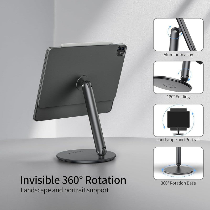 360 Rotating Magnetic Stand fits iPad Pro 11'' M4 2024 Foldable Desk Holder