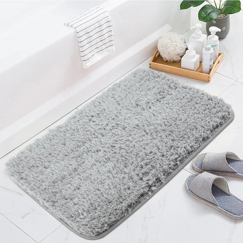 Non Slip Bath Mat Bathroom Rugs Water Absorbent Toilet Pedestal Mats 80 X 50cm