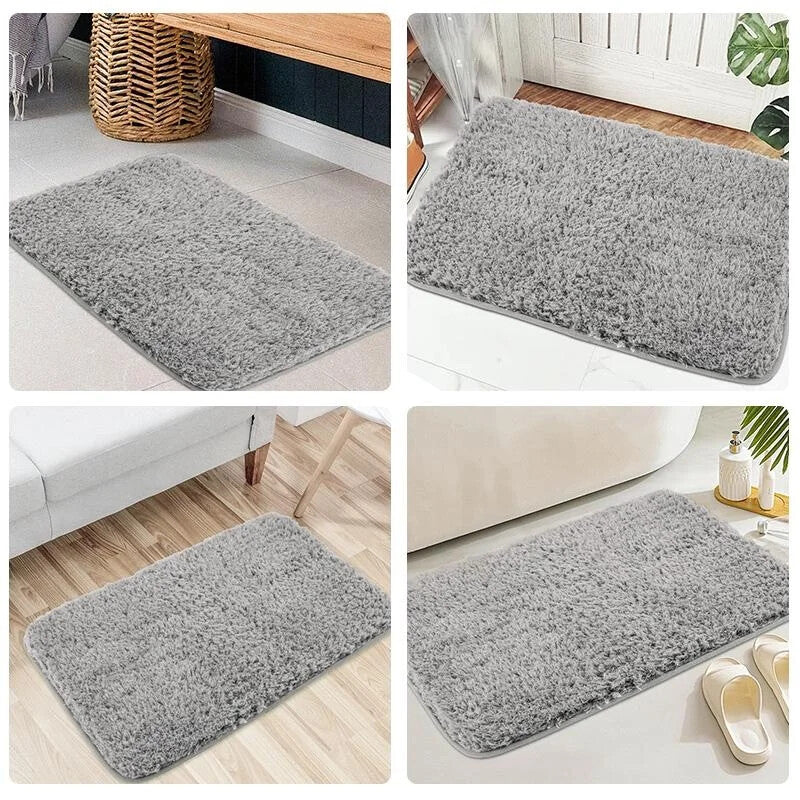 Non Slip Bath Mat Bathroom Rugs Water Absorbent Toilet Pedestal Mats 80 X 50cm