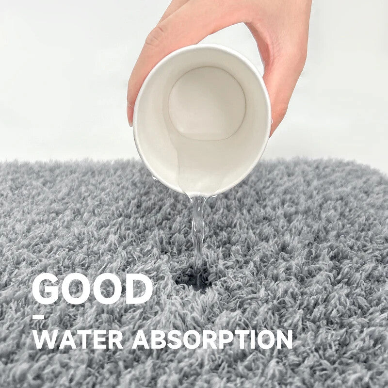 Non Slip Bath Mat Bathroom Rugs Water Absorbent Toilet Pedestal Mats 80 X 50cm