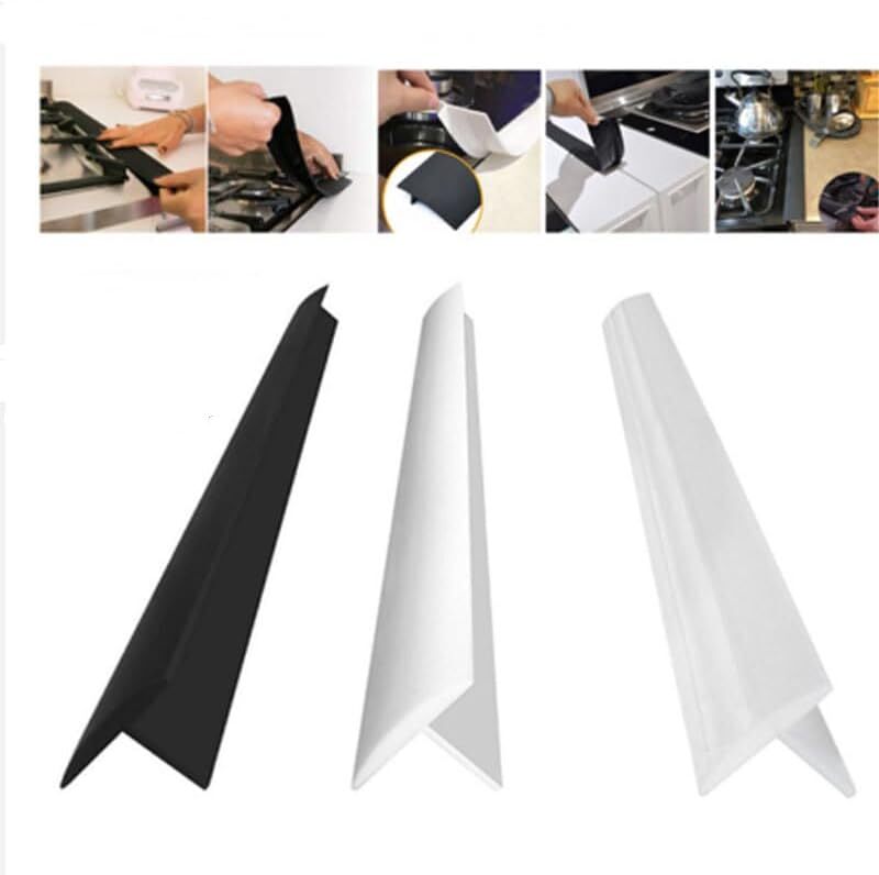 Kitchen Silicone Stove Counter Gap Cover Filler Range Strips Oven 50cm 2Pcs