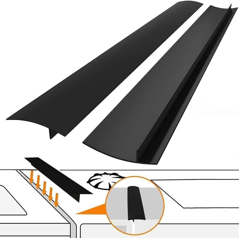 Kitchen Silicone Stove Counter Gap Cover Filler Range Strips Oven 50cm 2Pcs