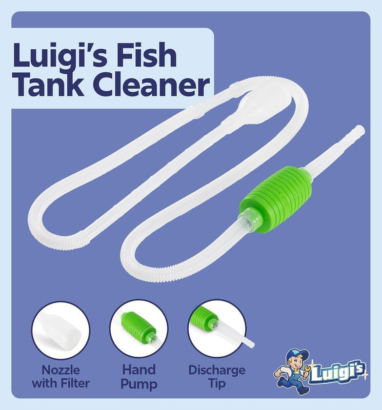 Aquarium Syphon Cleaner Vacuum Pump 3-in-1 Water Changer Gravel Washer Kit