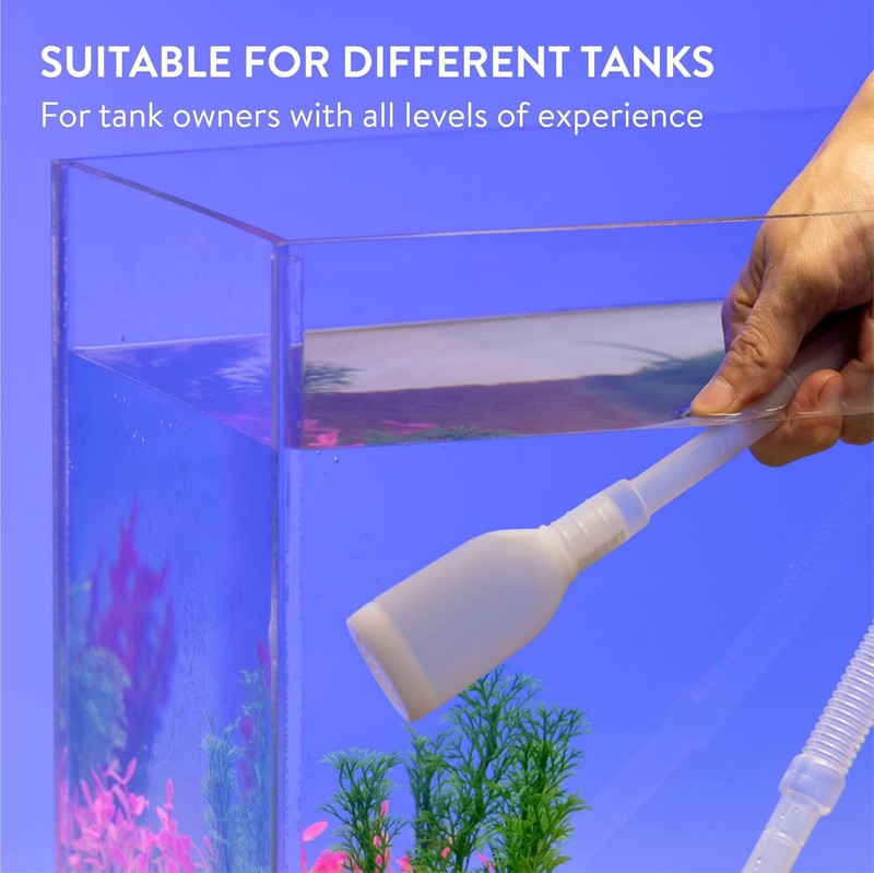Aquarium Syphon Cleaner Vacuum Pump 3-in-1 Water Changer Gravel Washer Kit