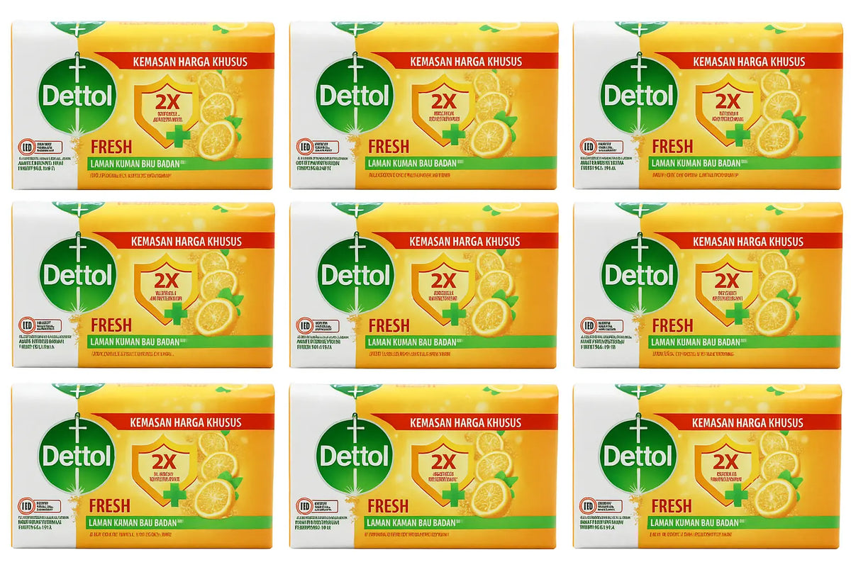Dettol Soap Bars Citrus Fresh Antibacterial Odour Protection Body Wash Cleansing Dettol