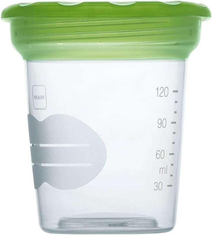 MAM Storage Pots Breast Milk Baby Food 5 Pack Safe Containers Pump MAM