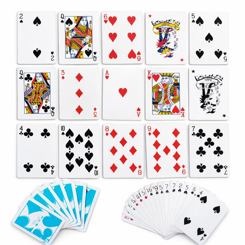 Pocket Poker Playing Cards Travel Game Plastic Coated 52 Card Deck Jokers Gift Unbranded