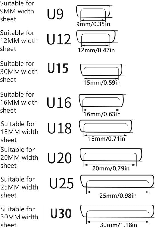 PVC U Shape Edging Trim Self Adhesive Flexible Skirting Board 18Mm 5M Wood Grain Unbranded