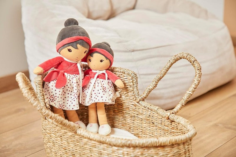 Kaloo Tendresse Emilie Rag Doll 32cm Baby Soft Fabric Doll Red Heart Gift