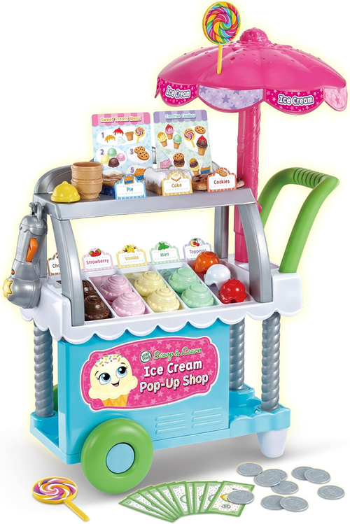 Scoop Learn Ice Cream Shop Toy 53 Pieces Pretend Play Educational Toy 3+