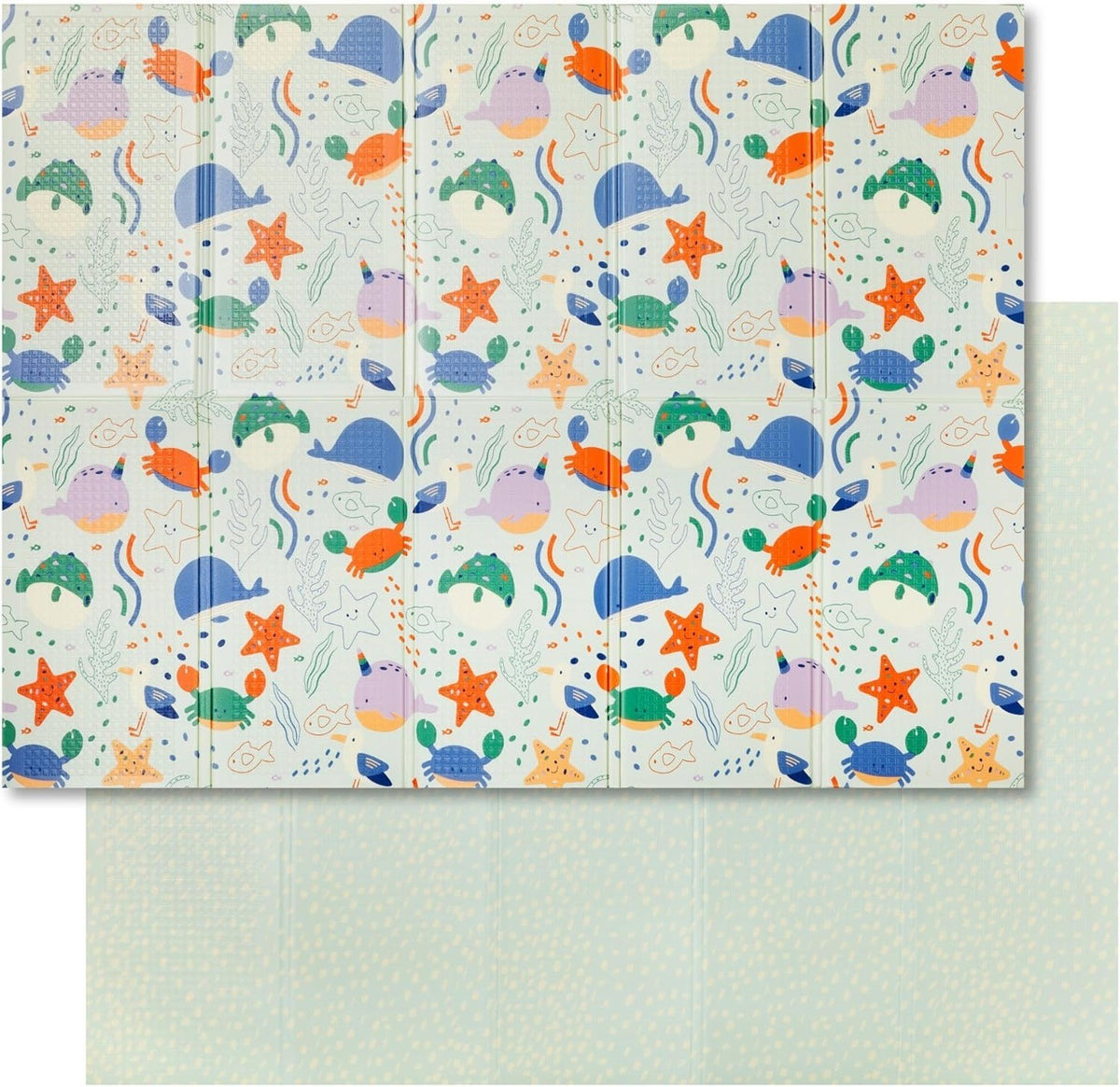 Nuby Ocean Friends Foldable Baby Play Mat Reversible Waterproof Foam 195 x 148cm