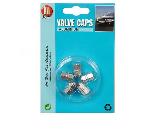 5Pcs Aluminium Tyre Valve Dust Caps Silver Car Bike Motorcycle Wheel Stem Covers