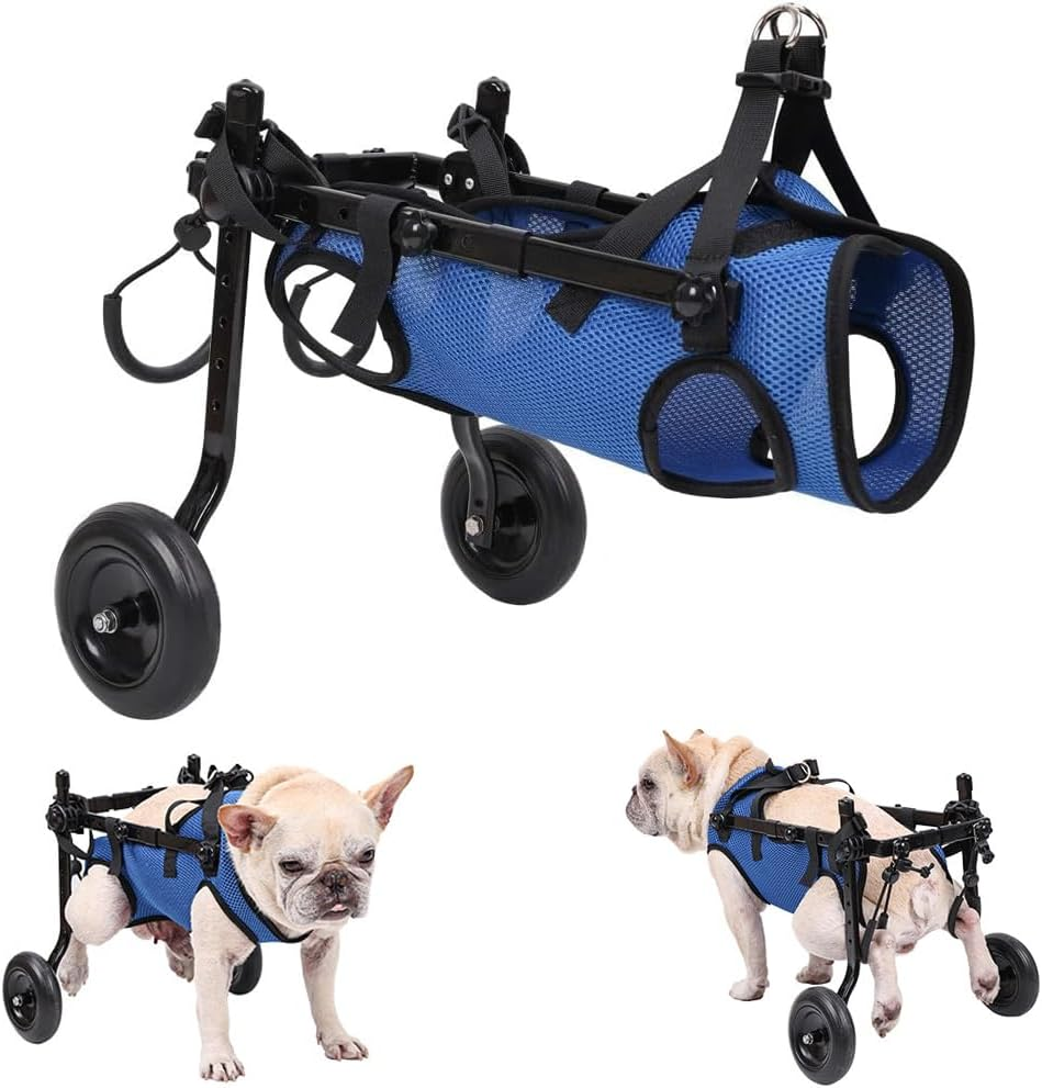 Dog Wheelchair Adjustable Rear Leg Support Mobility Cart For Injured Pets Size M