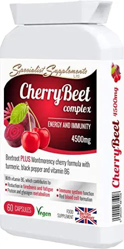 CherryBeet Combination Energy & Immune 4500mg per Cap (60 Vege Caps) Specialist Supplements