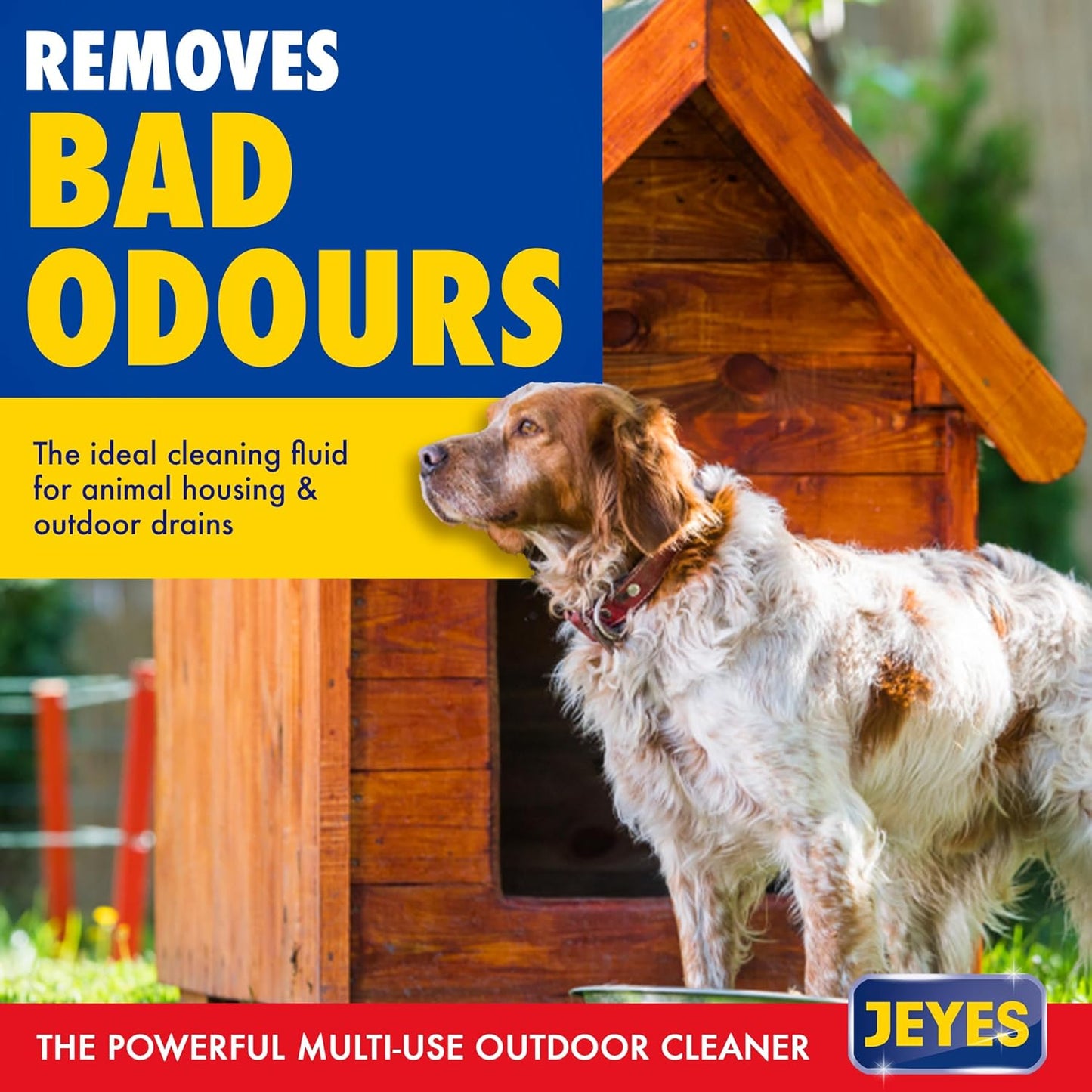 Jeyes Fluid Outdoor Cleaner & Disinfectant for Paths, Patios, Driveways, Pet Housing & Unblocking Drains, 1 Litre