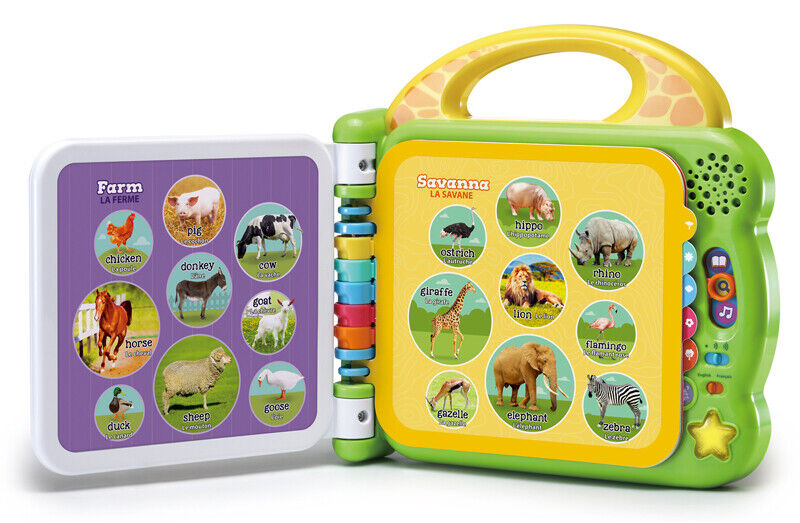 LeapFrog 100 Animals Book, Baby Book with Sounds and Colours for Sensory Play, Educational Toy for Kids, Preschool Toys, Bilingual Learning Games for Boys and Girls Aged 18 Months, 1, 2, 3 Years