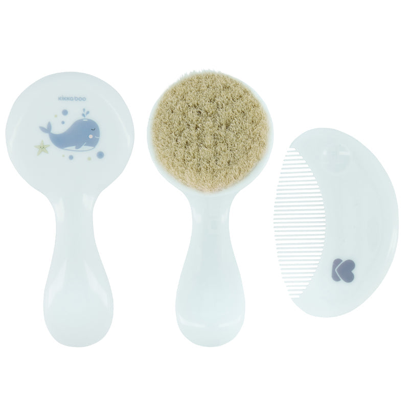 Kikka Boo Comb And Brush With Natural Bristles Savanna Blue Baby Products Wholesaler