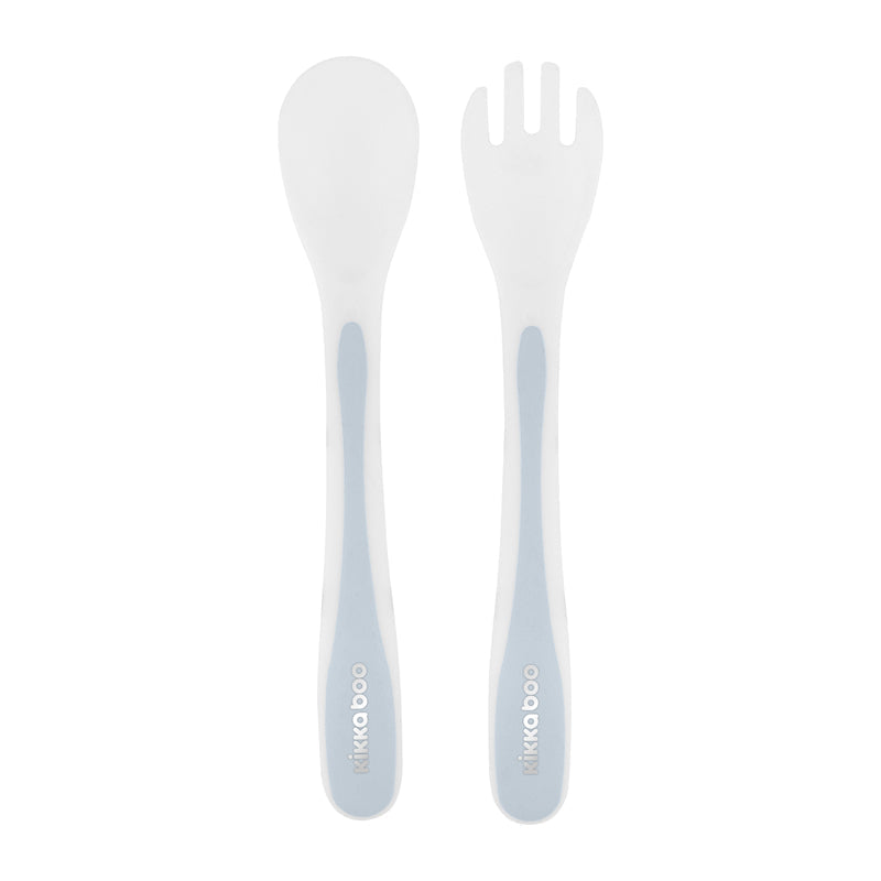 Kikka Boo Spoon and Fork Set Blue Baby Products Wholesaler
