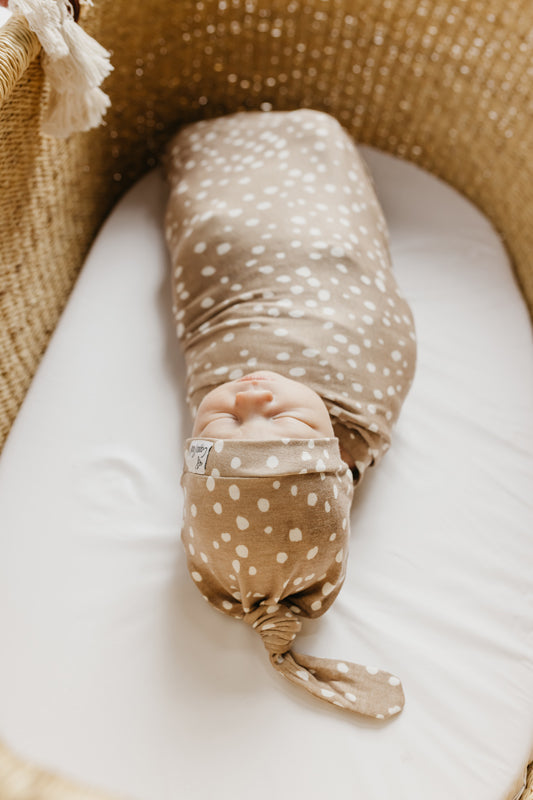 Copper Pearl Top Knot Hat Fawn 0-4m Baby Products Wholesaler