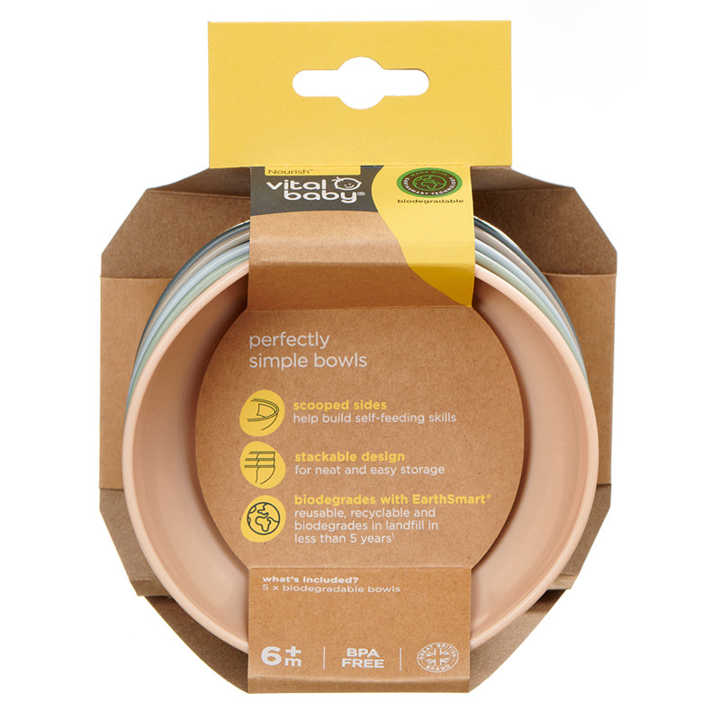 Vital Baby Nourish Perfectly Simple Bowls 5Pk Baby Products Wholesaler