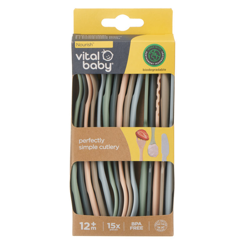Vital Baby Nourish Perfectly Simple Cutlery 15Pk