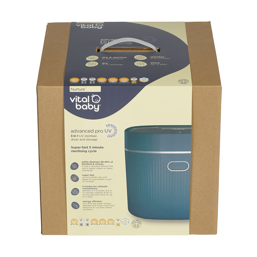 Vital Baby Nurture Advanced Pro UV Steriliser & Dryer Smoky Blue Baby Products Wholesaler