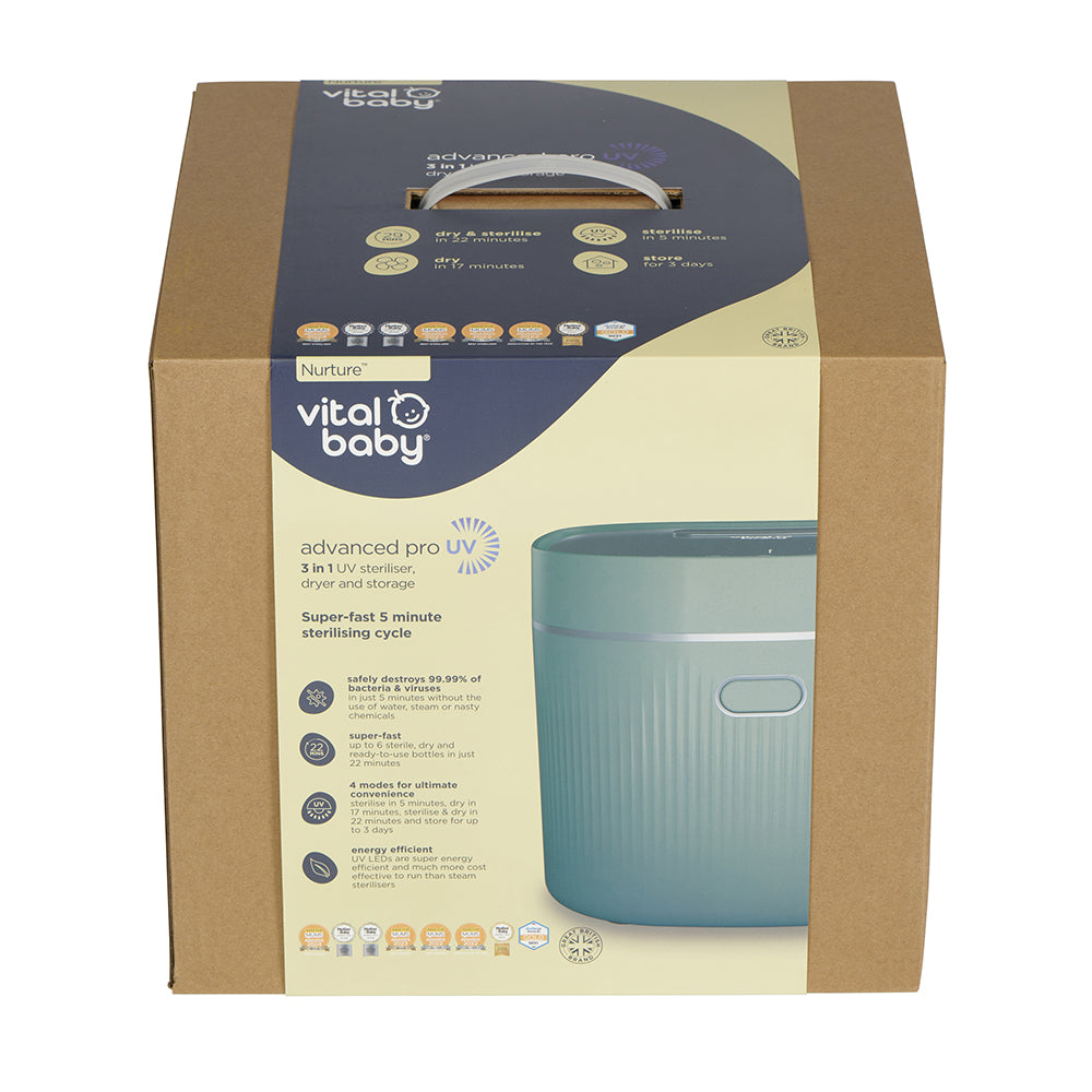 Vital Baby Nurture Advanced Pro UV Steriliser & Dryer Olive Green Baby Products Wholesaler